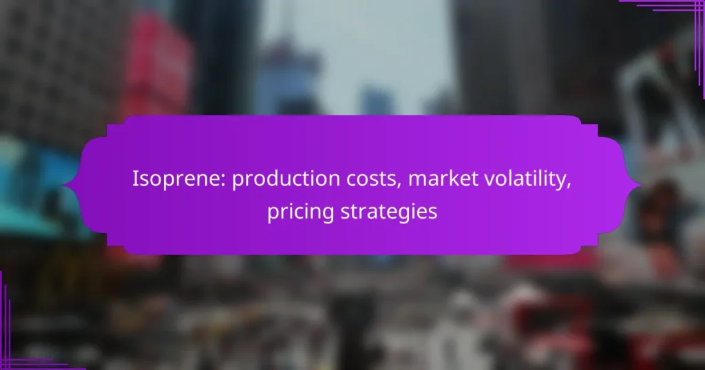 Isoprene: production costs, market volatility, pricing strategies