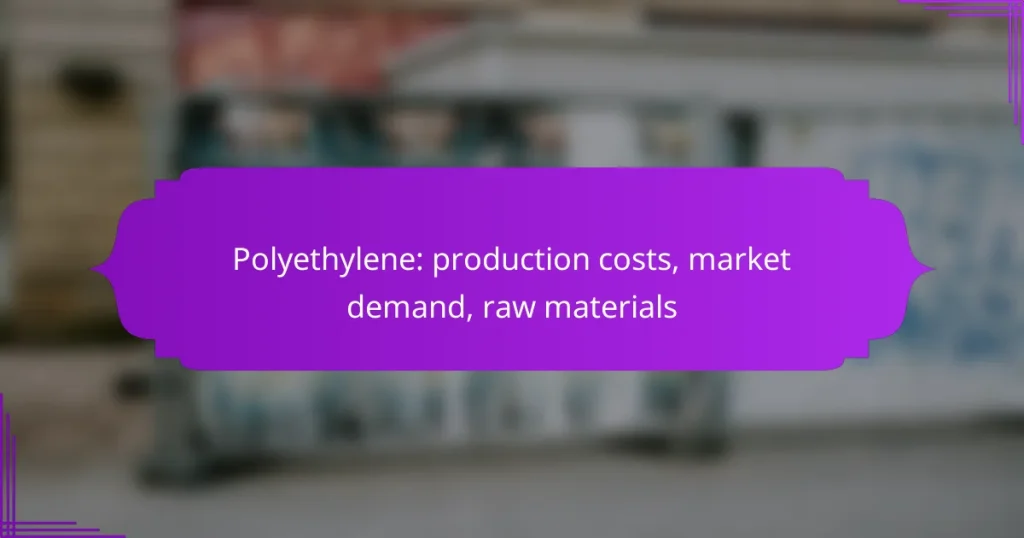 Polyethylene: production costs, market demand, raw materials