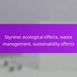 Styrene: ecological effects, waste management, sustainability efforts