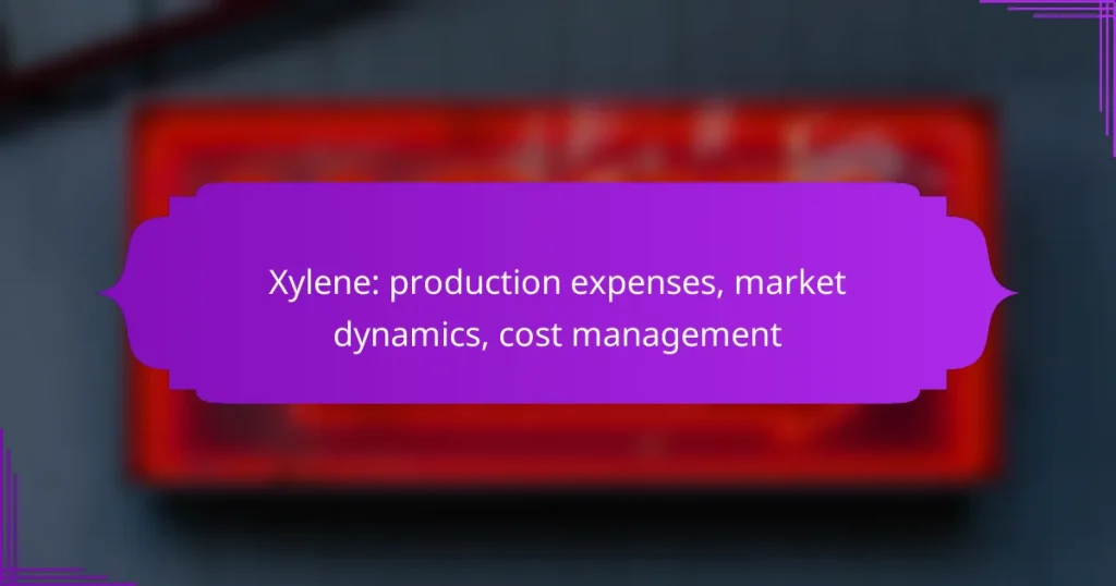 Xylene: production expenses, market dynamics, cost management