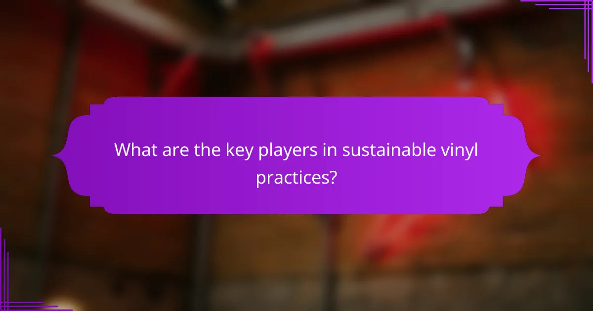 What are the key players in sustainable vinyl practices?