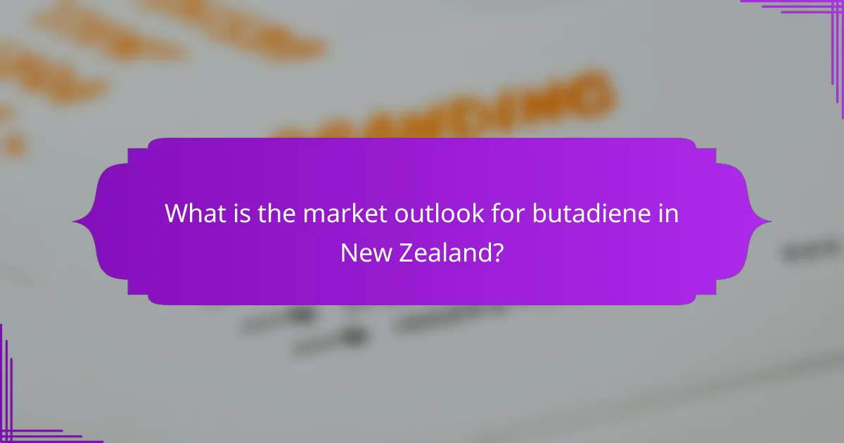 What is the market outlook for butadiene in New Zealand?